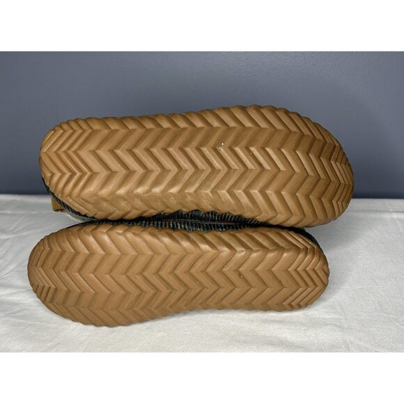 Sorel Out N About Boots Womens 8.5 Gray Tan Waterproof Duck Boot Faux Fur Sherpa - Picture 8 of 16